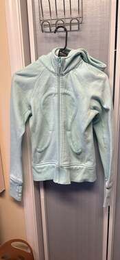 Lululemon Scuba Hoodie Full-Zip Fleece Jacket Mint Green/Aqua Size 4